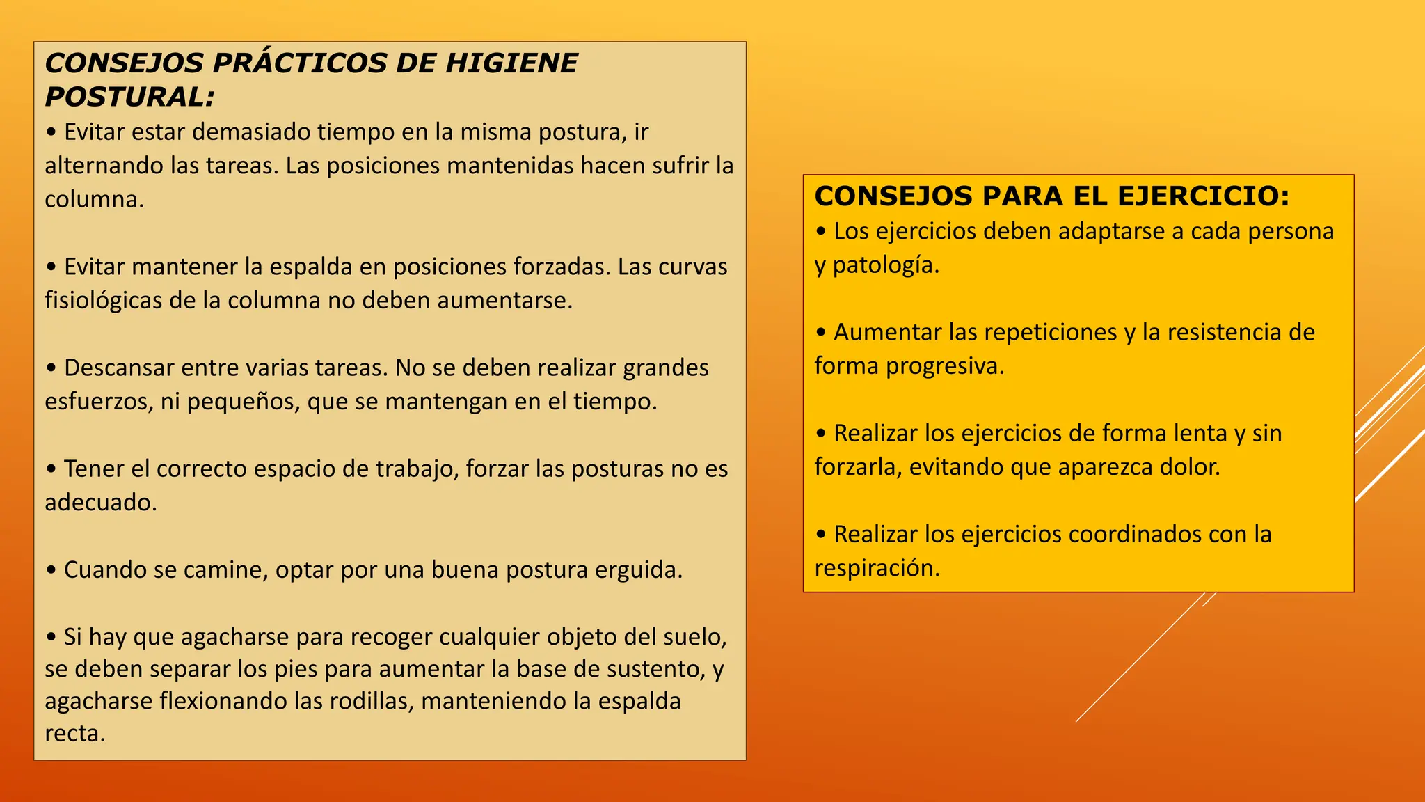 CLASE EDUCACION FISICA LA HIGIENE POSTURAL | PPTX