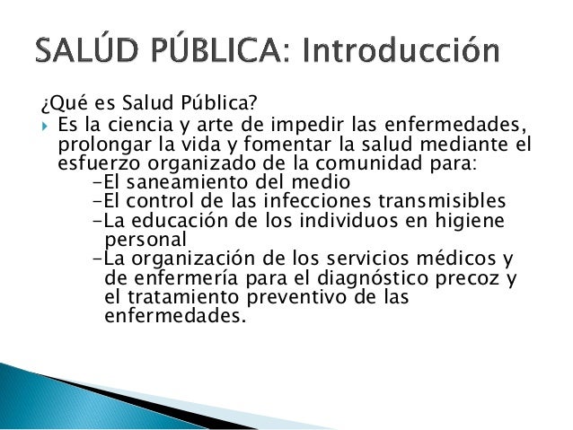 SALUD PUBLICA: Introducción a la Salud Publica