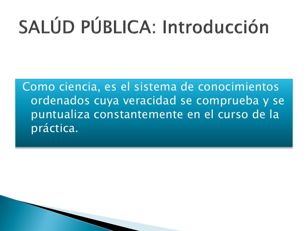 SALUD PUBLICA: Introducción a la Salud Publica