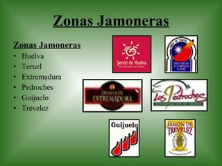Zonas Jamoneras Zonas Jamoneras Huelva Teruel Extremadura Pedroches Guijuelo Trevelez 