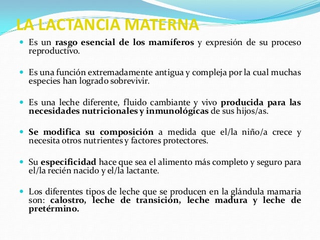 Clases y reflejos de lactancia materna Clases y reflejos de lactancia materna