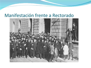 Manifestación frente a Rectorado 