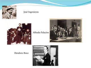 José Ingenieros Alfredo Palacios Deodoro Roca 