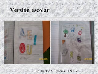Psp. Héctor A. Cáceres U.N.L.Z.
Versión escolar
 