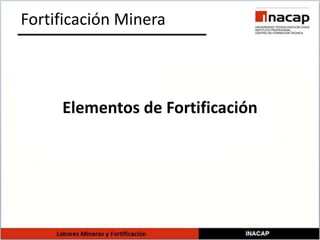 Fortificación Minera



     Elementos de Fortificación
 