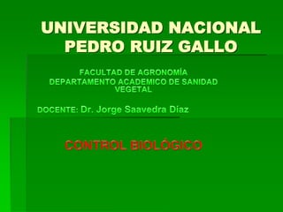 UNIVERSIDAD NACIONAL
  PEDRO RUIZ GALLO
 