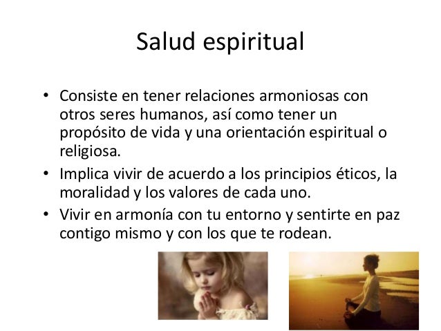 Clase de salud integral y componentes