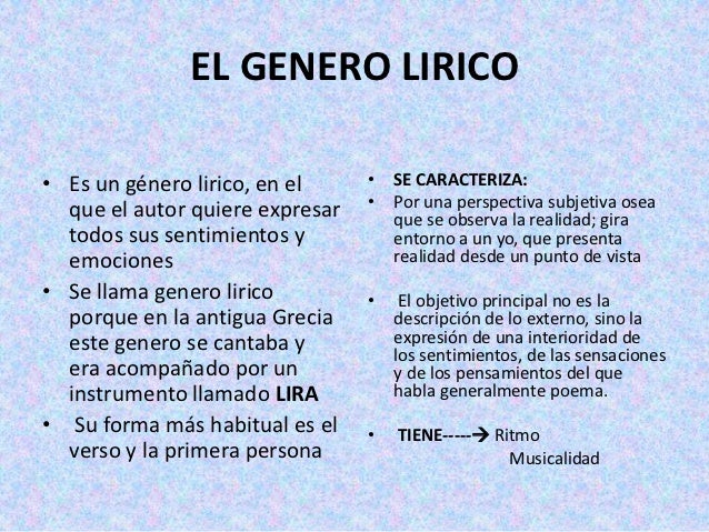 GENERO LIRICO