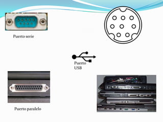 Puerto serie

Puerto
USB

Puerto paralelo

 