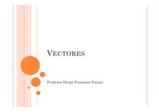 VECTORESVECTORES
Profesor Diego Troncoso Farías
 