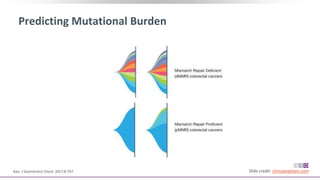 Predicting Mutational Burden
Slide credit: clinicaloptions.comKasi. J Gastrointest Oncol. 2017;8:747.
 