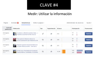 CLAVE #4
Medir: Utilizar la información
 