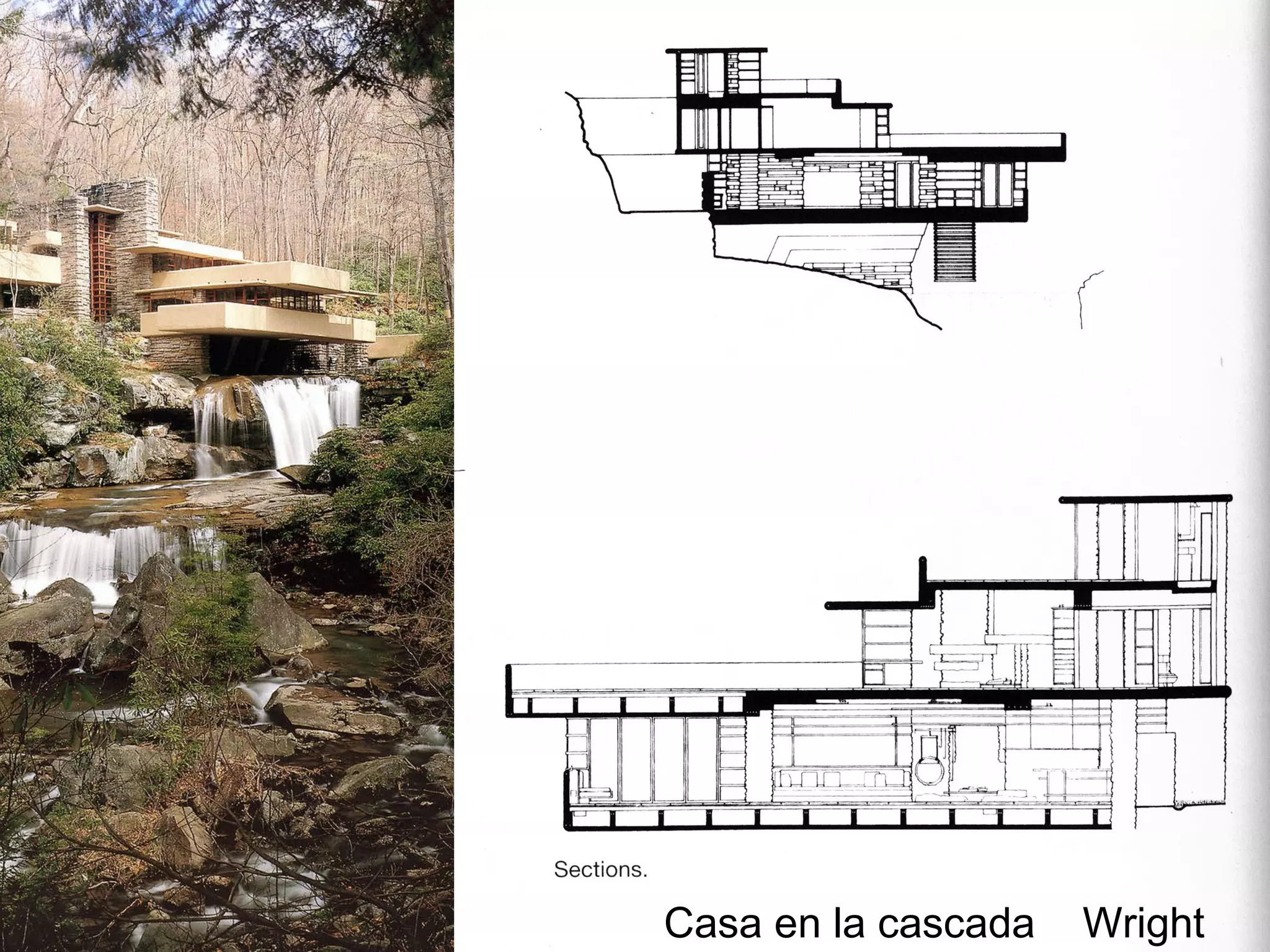 Casa en la cascada Wright