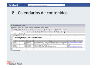8.-­‐	
  Calendarios	
  de	
  contenidos	
  
 