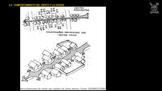 2.2. COMPORTAMIENTO DEL VIENTO Y LA CIUDAD
 