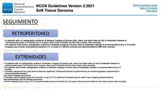 SEGUIMIENTO
RETROPERITONEO
EXTREMIDADES
 