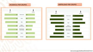 INCIDENCIA POR GRUPOS MORTALIDAD POR GRUPOS
seer.cancer.gov/statfacts/html/soft.html
 