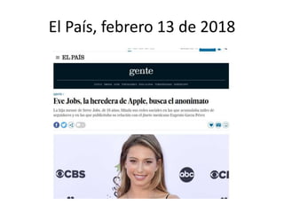 El País, febrero 13 de 2018
 