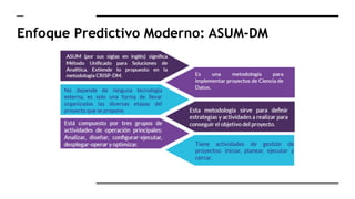 Enfoque Predictivo Moderno: ASUM-DM
 