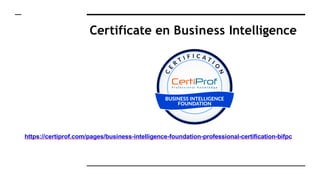 Certifícate en Business Intelligence
https://certiprof.com/pages/business-intelligence-foundation-professional-certification-bifpc
 