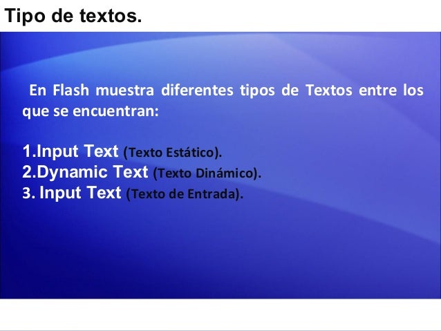 Texto en flash