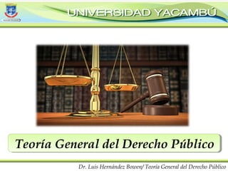 Dr. Luis Hernández Bowen/ Teoría General del Derecho Público
Teoría General del Derecho Público
 