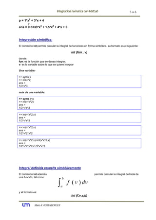 Clase integracion matlab | PDF