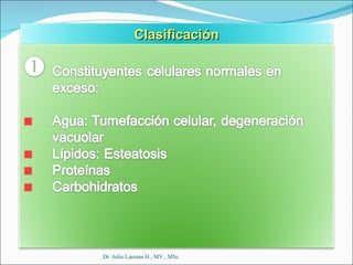 Dr. Julio Larenas H., MV., MSc Clasificación 