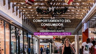 COMPORTAMIENTO DEL
CONSUMIDOR
UNIVERSIDAD EAFIT
MARIA CAMILA ARANGO PÉREZ
 