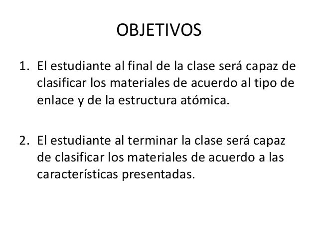 Clasificacion De Materiales Industriales