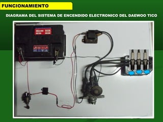 FUNCIONAMIENTO
DIAGRAMA DEL SISTEMA DE ENCENDIDO ELECTRONICO DEL DAEWOO TICO
13
 