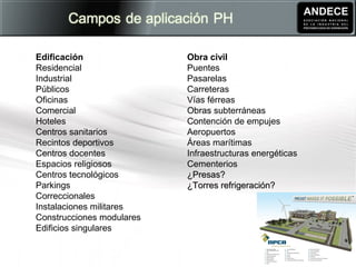 Edificación
Residencial
Industrial
Públicos
Oficinas
Comercial
Hoteles
Centros sanitarios
Recintos deportivos
Centros docentes
Espacios religiosos
Centros tecnológicos
Parkings
Correccionales
Instalaciones militares
Construcciones modulares
Edificios singulares
Obra civil
Puentes
Pasarelas
Carreteras
Vías férreas
Obras subterráneas
Contención de empujes
Aeropuertos
Áreas marítimas
Infraestructuras energéticas
Cementerios
¿Presas?¿Presas?
¿Torres refrigeración?¿Torres refrigeración?
 