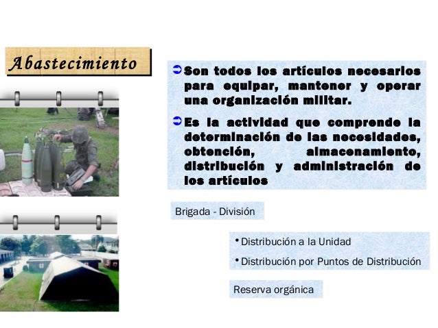 Clase n° 1 de almacenamiento y manejo de los abastecimiento clase i