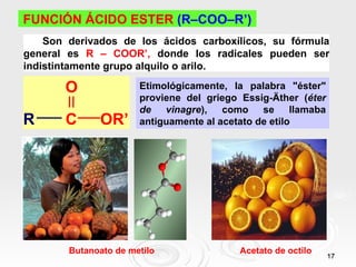 R Coo R FUNCIONES ORGÁNICAS OXIGENADAS | PPT