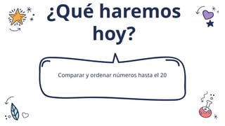 Clase N° 2 Comparar y ordenar números hasta el 20.pptx