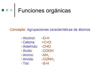 Funciones orgánicas
 