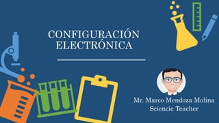 CONFIGURACIÓN
ELECTRÓNICA
Mr. Marco Mendoza Molina
Sciencie Teacher
 