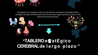 Al interactuar, los receptores internos y los externos constituyen el principal sistema
encargado de captar la información y los estímulos que luego se procesan y tienen como
output la toma de decisiones.
“TABLEROetratEgico
CEREBRALde l a r g o plazo ”
 