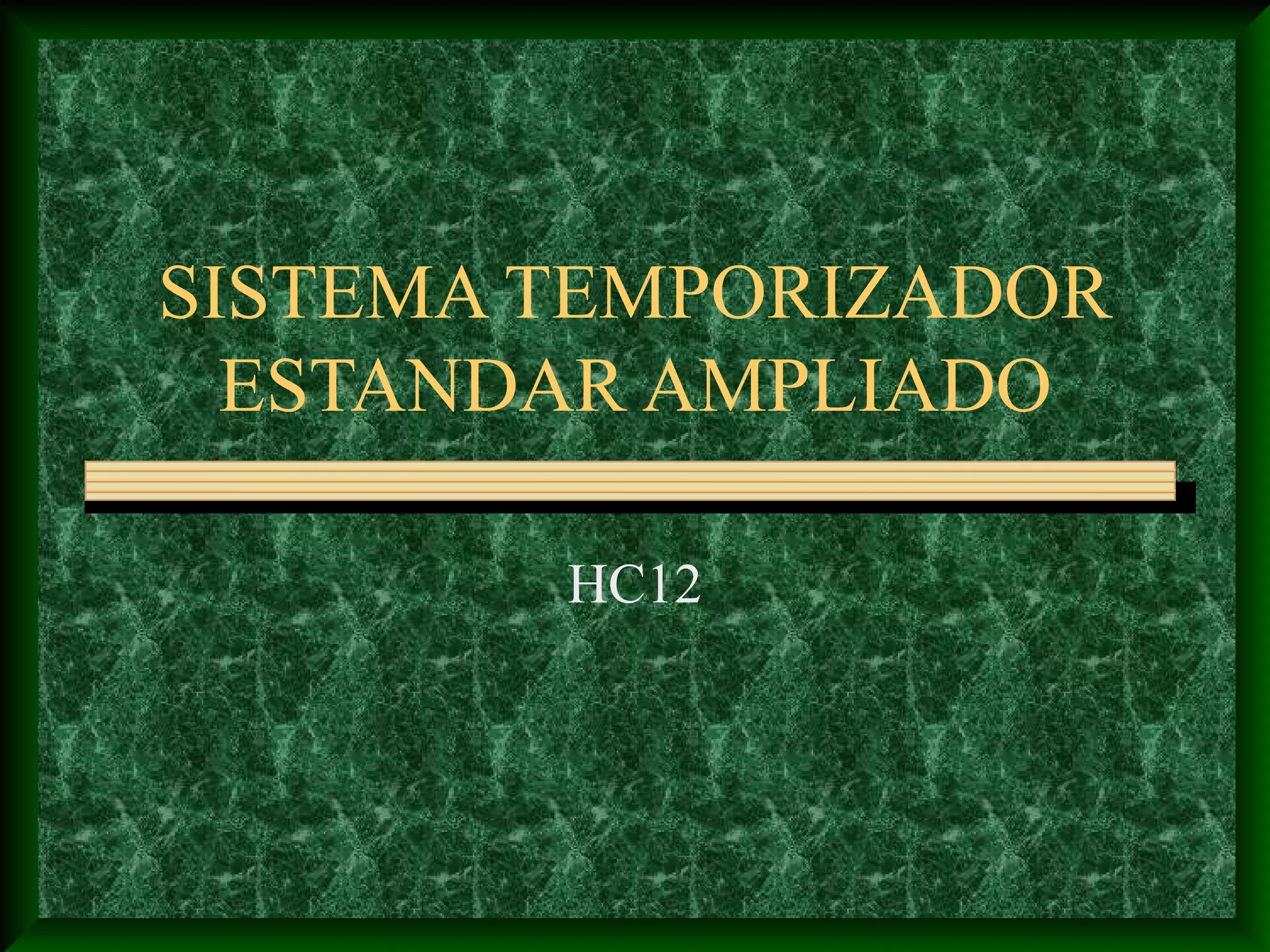 SISTEMA TEMPORIZADOR
  ESTANDAR AMPLIADO

        HC12
 
