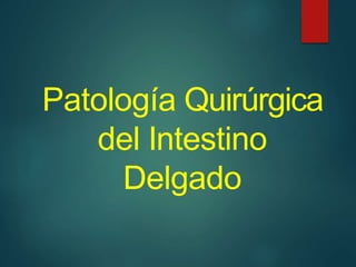 Patología Quirúrgica
del Intestino
Delgado
 