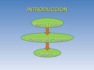 INTRODUCCIÓN Marco Teórico Planteo del Problema Objetivos 