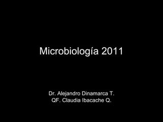 Microbiología 2011 Dr. Alejandro Dinamarca T. QF. Claudia Ibacache Q. 