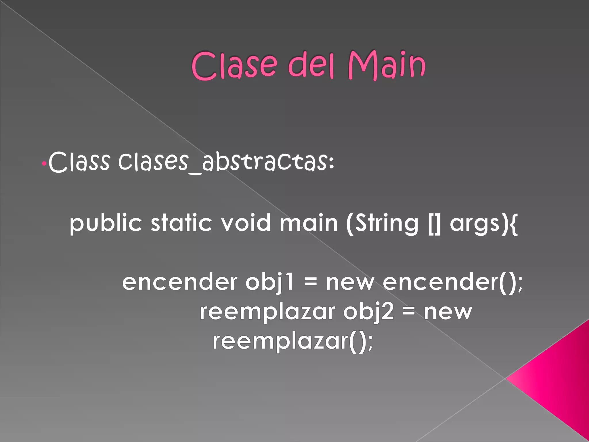 Clases abstractas en JAVA