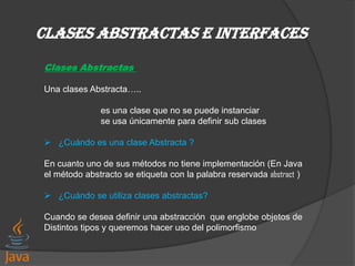 Clases abstractas e interfaces | PPTX