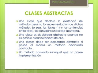 Clases abstractas e interfaces en java | PPTX