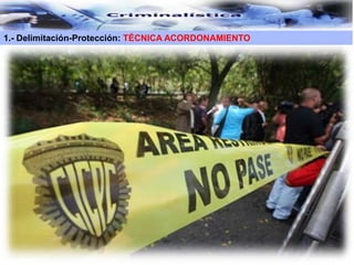 1.- Delimitación-Protección: TÉCNICA ACORDONAMIENTO
 