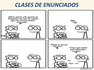 CLASES DE ENUNCIADOS
 