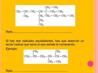 Rpta:..................................................................
Si hay dos radicales equidistantes, hay que observar un
tercer radical que sería el que señale la numeración.
Ejemplo:
Rpta:..................................................................
 