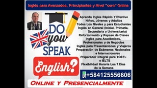 Profesor Nativo da Clases y Cursos de Inglés Online "En Vivo" y Presencialmente!