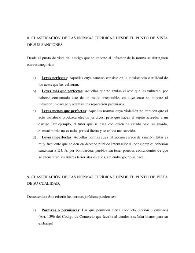 Clases de normas jurídicas